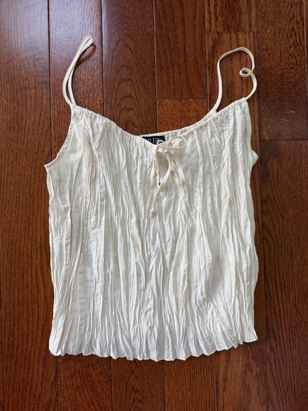 J. Crew Cream Pleated Spaghetti Strap Cami